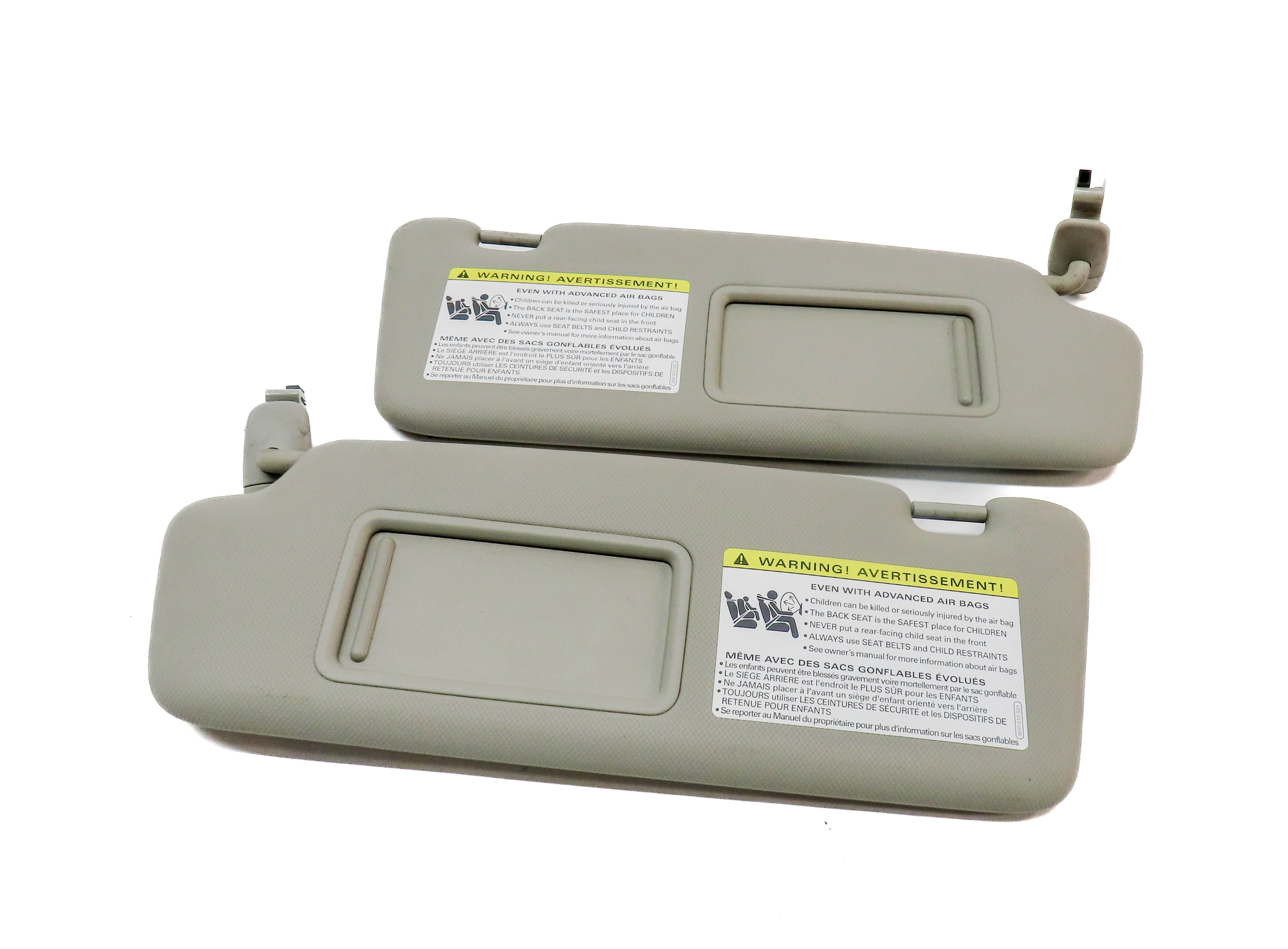 2009-2012 AUDI Q5 (8R) FRONT LEFT & RIGHT SUNVISOR SHADE SET-2 (Gray) — exact item pictured